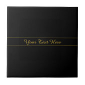 Carreau Simple Customizable Gold & Black Text Design  (Devant)