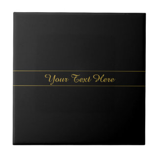Carreau Simple Customizable Gold & Black Text Design