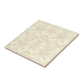 Carreau Simple Damask Chaude Douce Beige (Côté)