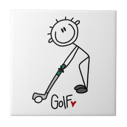 Carreau Simple Golfeur en Bâtonnets (Devant)