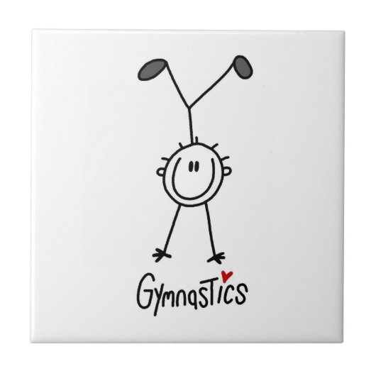 Carreau Simple Gymnaste Figurine Bâton (Devant)
