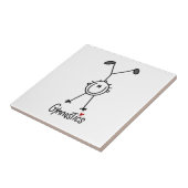 Carreau Simple Gymnaste Figurine Bâton (Côté)