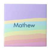 Carreau simple lettre initiale monogramme ajouter votre no (Devant)