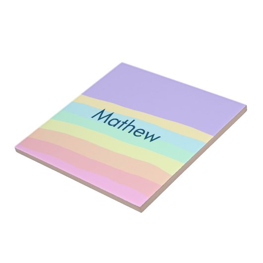 Carreau simple lettre initiale monogramme ajouter votre no (Côté)