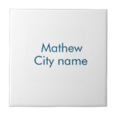 Carreau simple lettre initiale monogramme ajouter votre no (Devant)