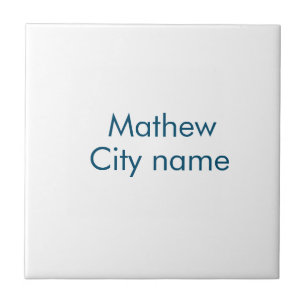 Carreau simple lettre initiale monogramme ajouter votre no