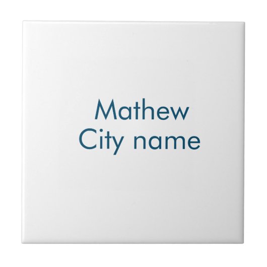 Carreau simple lettre initiale monogramme ajouter votre no (Devant)