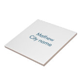 Carreau simple lettre initiale monogramme ajouter votre no (Côté)