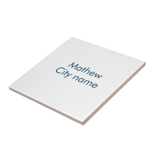 Carreau simple lettre initiale monogramme ajouter votre no (Côté)