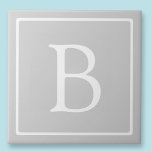 Carreau Simple Light Grey monogram<br><div class="desc">Merci pour votre achat!</div>
