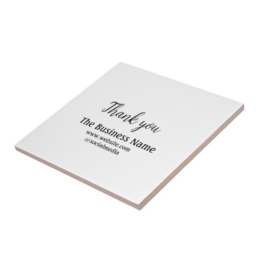 Carreau Simple merci d'ajouter des détails de nom d'entrep (Côté)