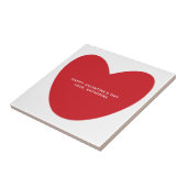 Carreau Simple mignon coeur rouge coutume Saint Valentin (Côté)