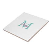 Carreau simple minimal ajouter nom monogramme vert rose bl (Côté)