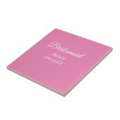 Carreau Simple minimal pink bridesmaid add name year text (Côté)