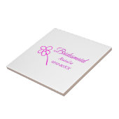 Carreau Simple minimum rose bridesmaid ajouter le nom de l (Côté)