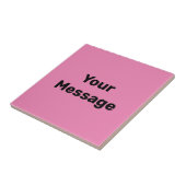 Carreau Simple Modèle de texte rose et noir Votre message (Côté)