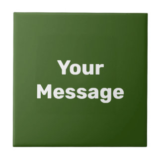 Carreau Simple Modèle de texte vert et blanc Votre message