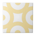 Carreau Simple moderne élégant Cercles Jaunes Clair Blanc<br><div class="desc">Décor moderne design design contemporain carrelage en céramique contemporaine, cercles jaune pastel clair avec des points sur un arrière - plan blanc. Ce motif géométrique est parfait pour le design d'intérieur ou l'arrière-plan. Les cercles deviennent visibles quand plus de tuiles sont assemblées. Vous pouvez vérifier à quoi ressemble le motif...</div>
