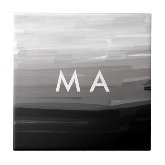 Carreau Simple monogramme ajouter votre nom lettre man min (Devant)