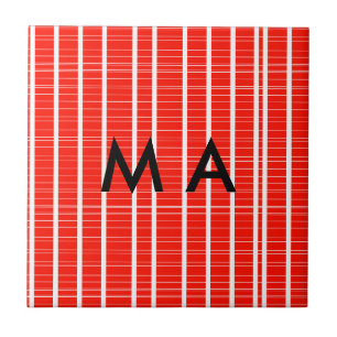 Carreau Simple monogramme ajoutez votre lettre de nom homm