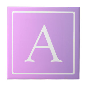 Carreau Simple Monogramme   Dégradé subtil rose/violet