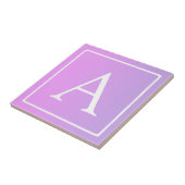 Carreau Simple Monogramme | Dégradé subtil rose/violet (Côté)