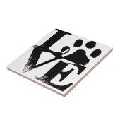 Carreau Simple Paw d'amour pour animal (Côté)