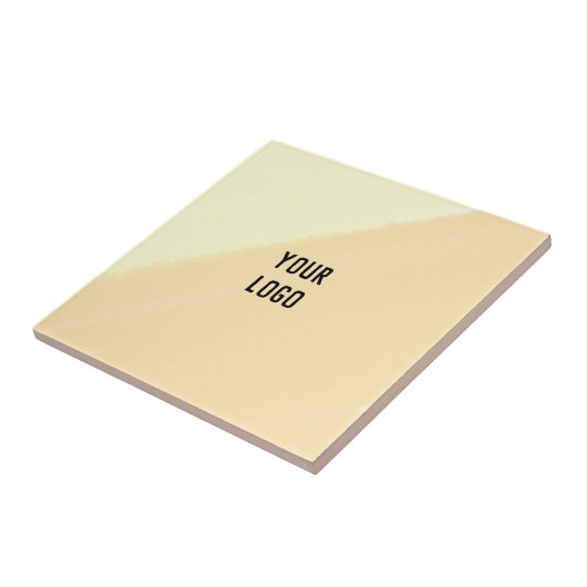 Carreau simple personnalisé jaune bleu aquarelle ajouter l (Côté)