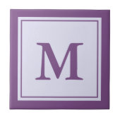 Carreau Simple violet et blanc (Devant)