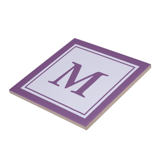 Carreau Simple violet et blanc (Côté)