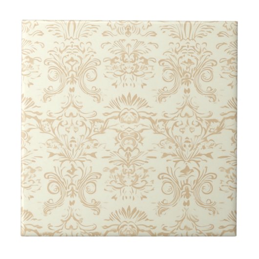 Carreau Simple Warm Soft Beige Damask (Devant)