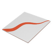 Carreau Simple Waves 3 - Orange et blanc (Côté)