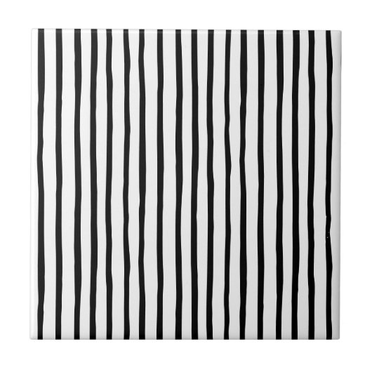 Carreau Simples rayures blanches noires Motifs (Devant)