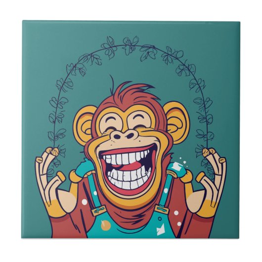 Carreau Singe souriant (Devant)