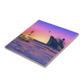 Carreau Sirène au coucher du soleil (Côté)