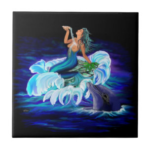 Carreau Sirène avec dauphin