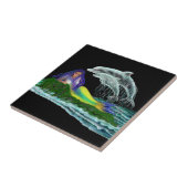 Carreau Sirène avec dauphins (Côté)