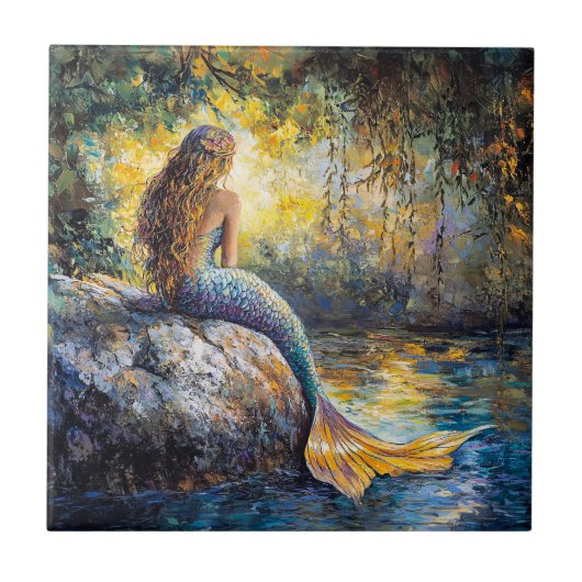Carreau Sirène dans la peinture Grotto (Devant)