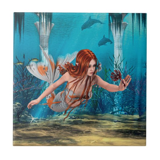 Carreau Sirène d'Imaginaire et Lys de mer (Devant)