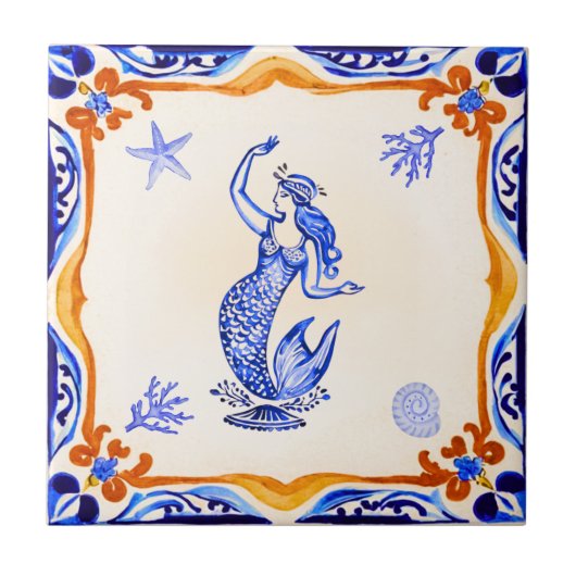 Carreau Sirène méditerranéenne (Devant)