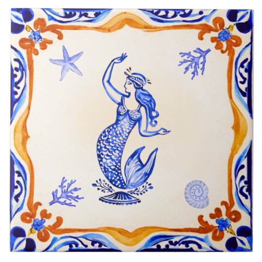 Carreau Sirène méditerranéenne (Devant)