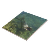 Carreau Sirène nageant sous l'eau (Côté)