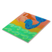 Carreau Sirène par peinture numérique Abstraite de la mer (Côté)