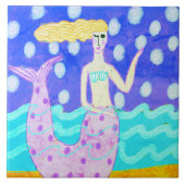 Carreau Sirène rose Art Abstrait original (Devant)