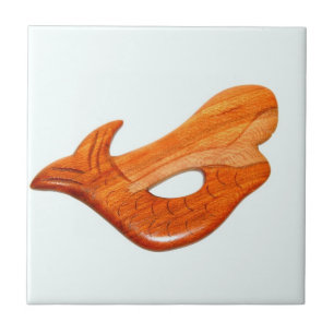 Carreau sirène sur tuile blanche