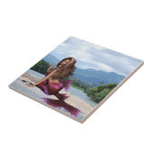 Carreau Sirène sur un banc de sable (Côté)