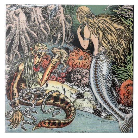 Carreau Sirène vintage & Octopi (Devant)