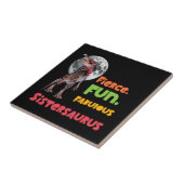 Carreau Sistersaurus Équipe de dinosaures sœurs appariées (Côté)