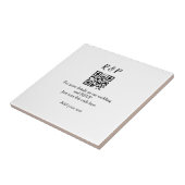 Carreau site web de mariage rsvp q r code ajouter nom text (Côté)