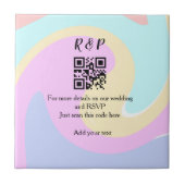 Carreau site web de mariage rsvp q r code ajouter nom text (Devant)